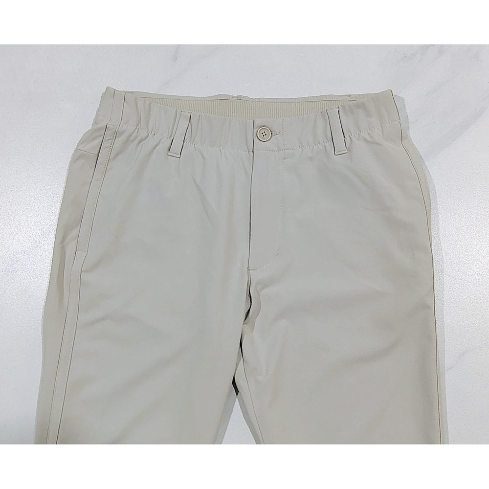 Under Armour Pants Mens 32x33 Beige UA Iso Chill Tapered Golf Stretch Trousers - Picture 6 of 10